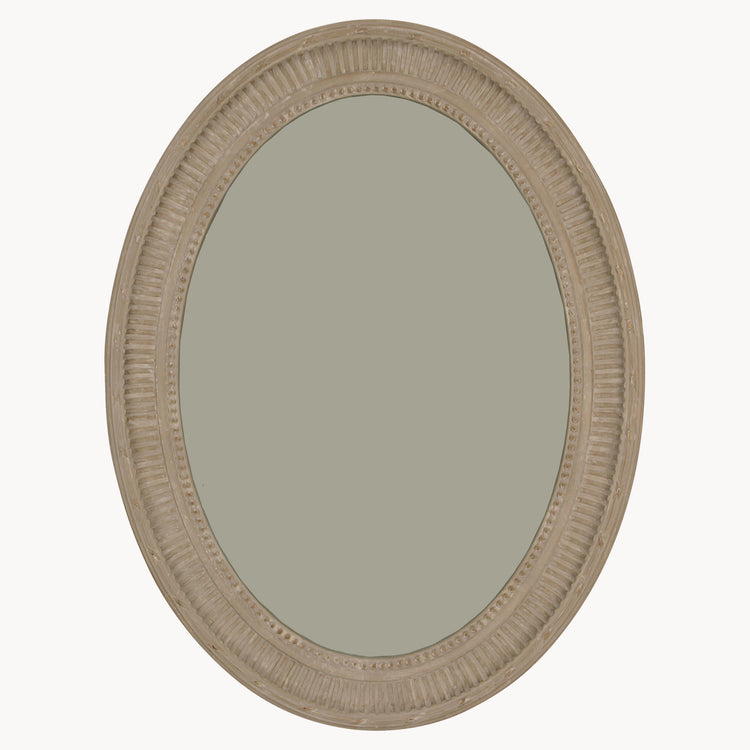 Wilton Oval Mirror in Grey Finish