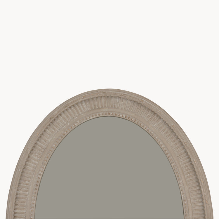 Wilton Oval Mirror in Grey Finish