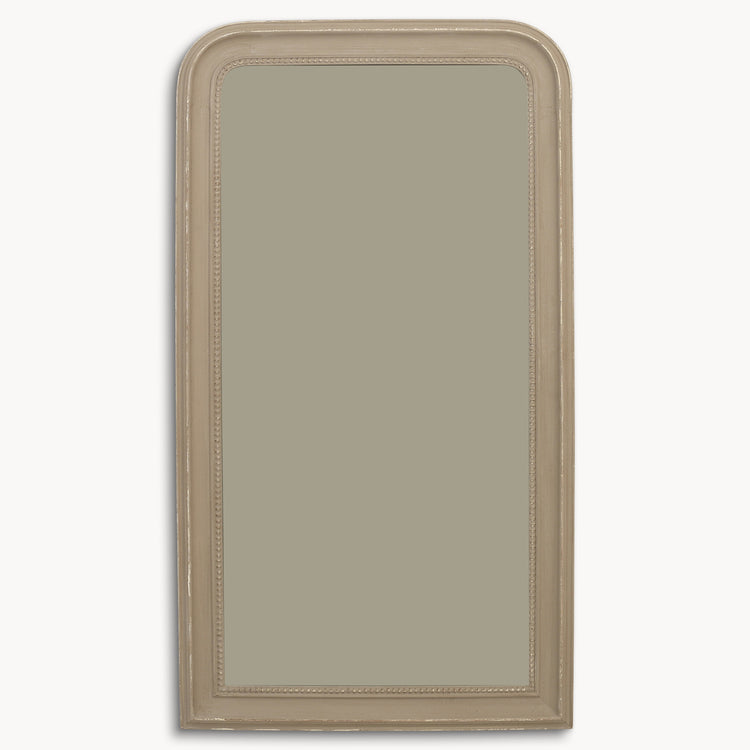 Wilton Grey Distressed Beaded Edge Mirror