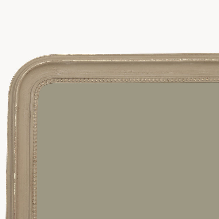 Wilton Grey Distressed Beaded Edge Mirror