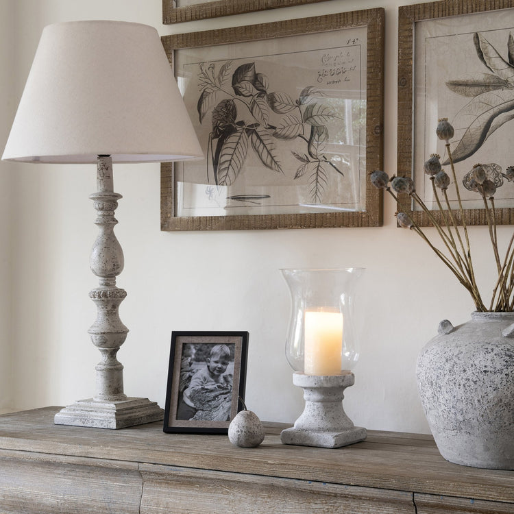 Birkdale Stone Hurricane Lamp