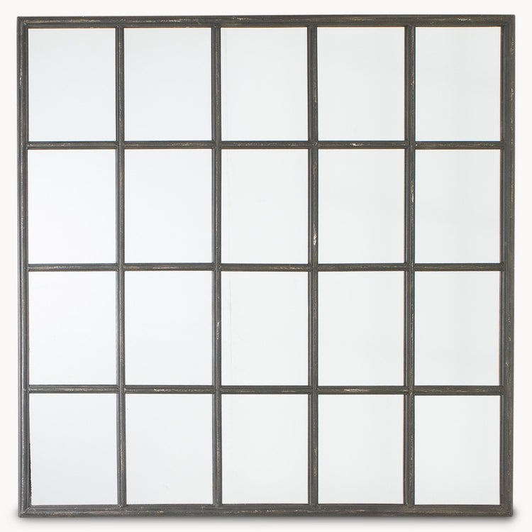 Brookby Black Window Mirror
