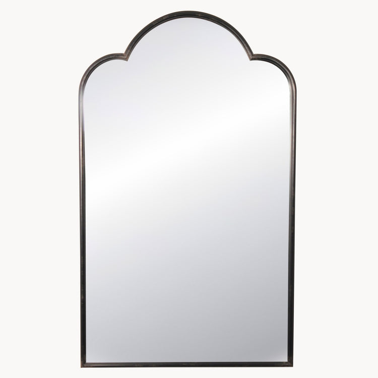 Brookby Industrial Black Iron Mirror