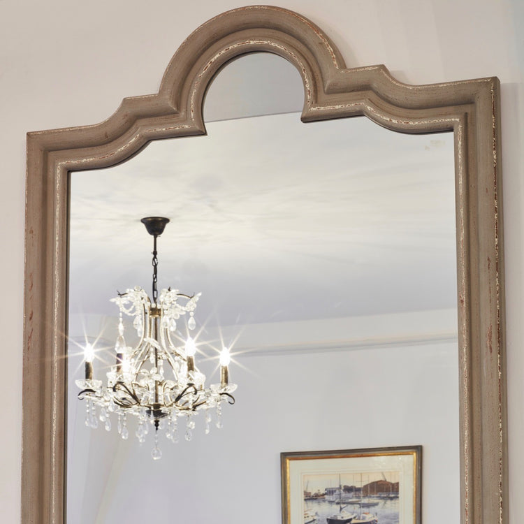 Wilton Grey Portrait Mantle Mirror