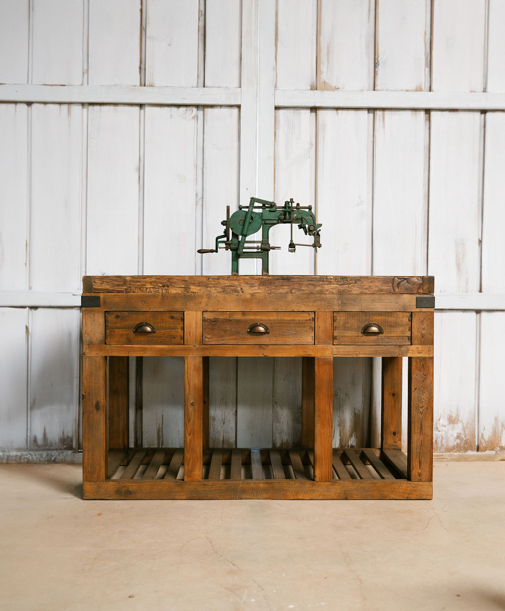 Woodcroft Bleached Pine Kitchen Island