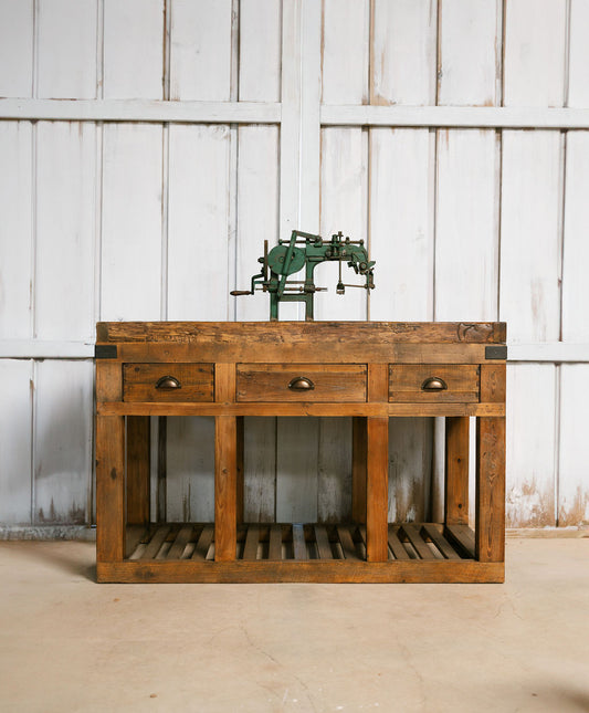 Woodcroft Bleached Pine Kitchen Island