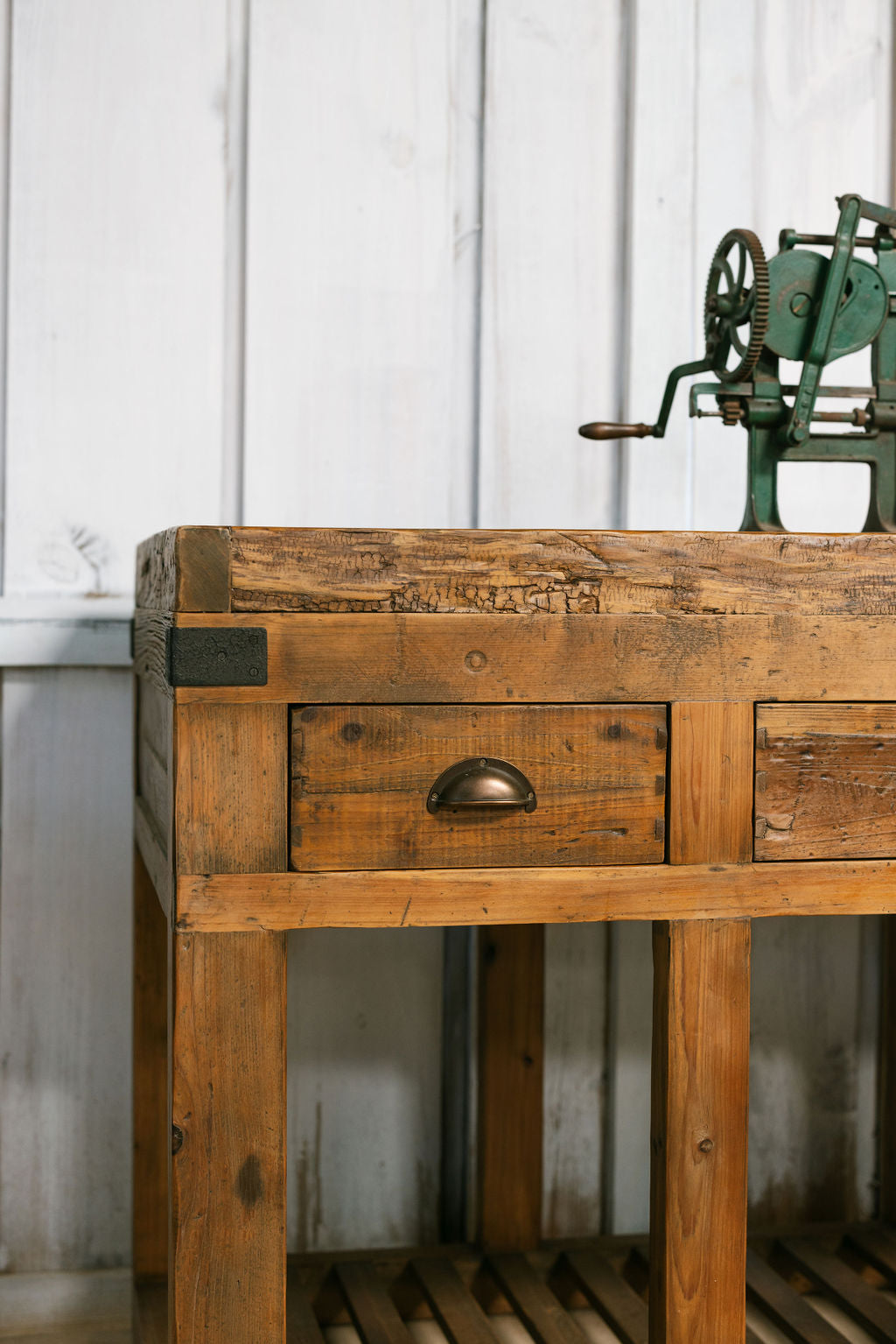 Woodcroft Bleached Pine Kitchen Island