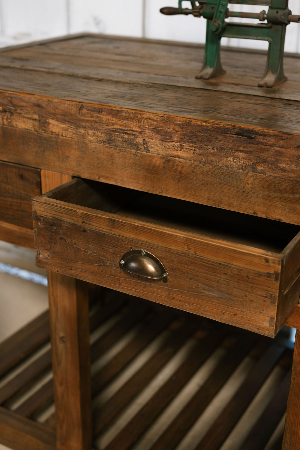 Woodcroft Bleached Pine Kitchen Island