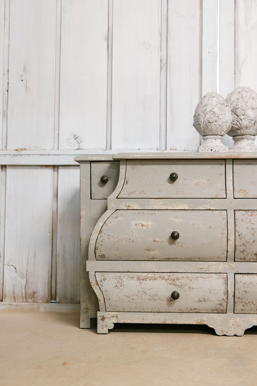 Woodcroft French Grey 8 Drawer Chest