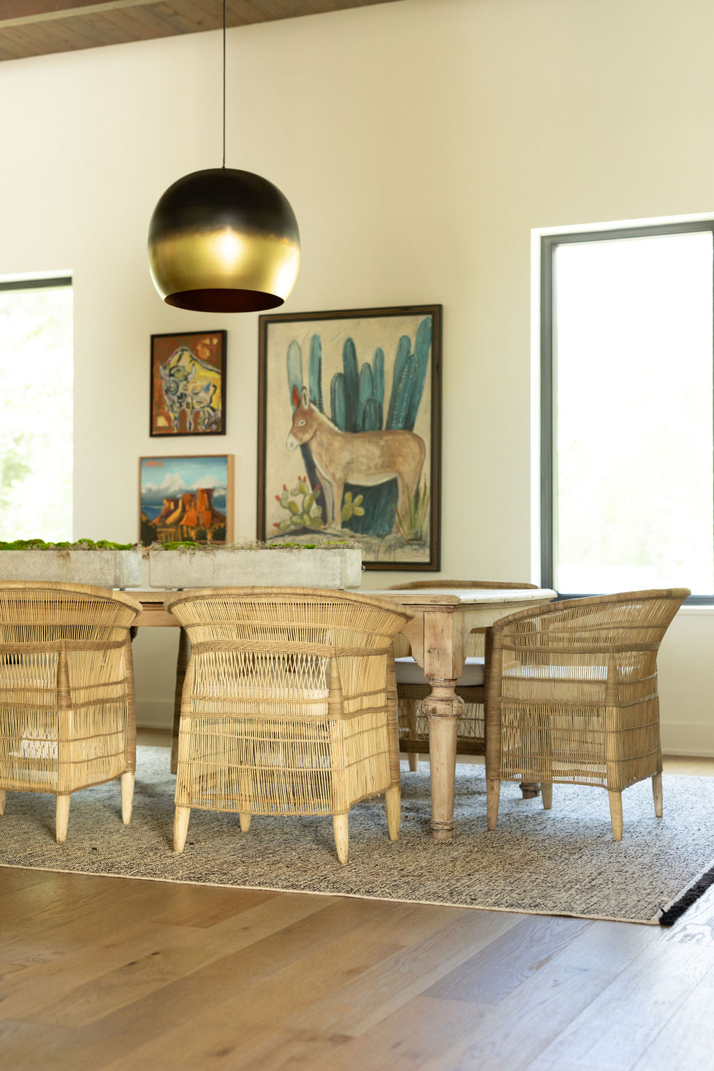 Malawi Traditional Single Open Weave Chair