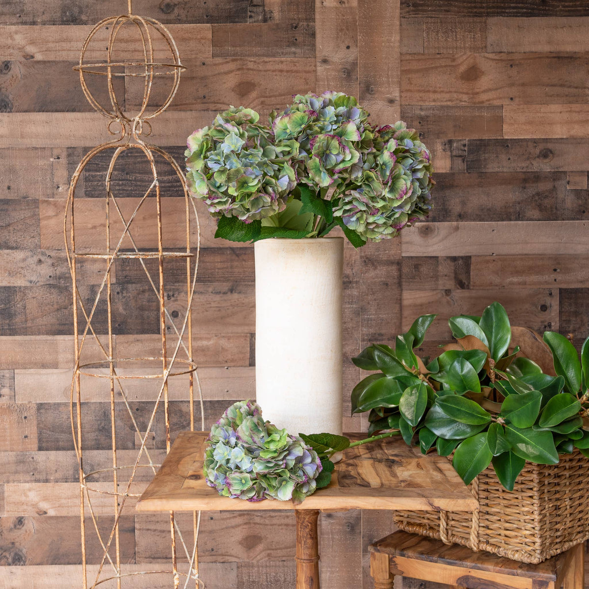 Real Touch Hydrangea - 29 Inch - Antique Green
