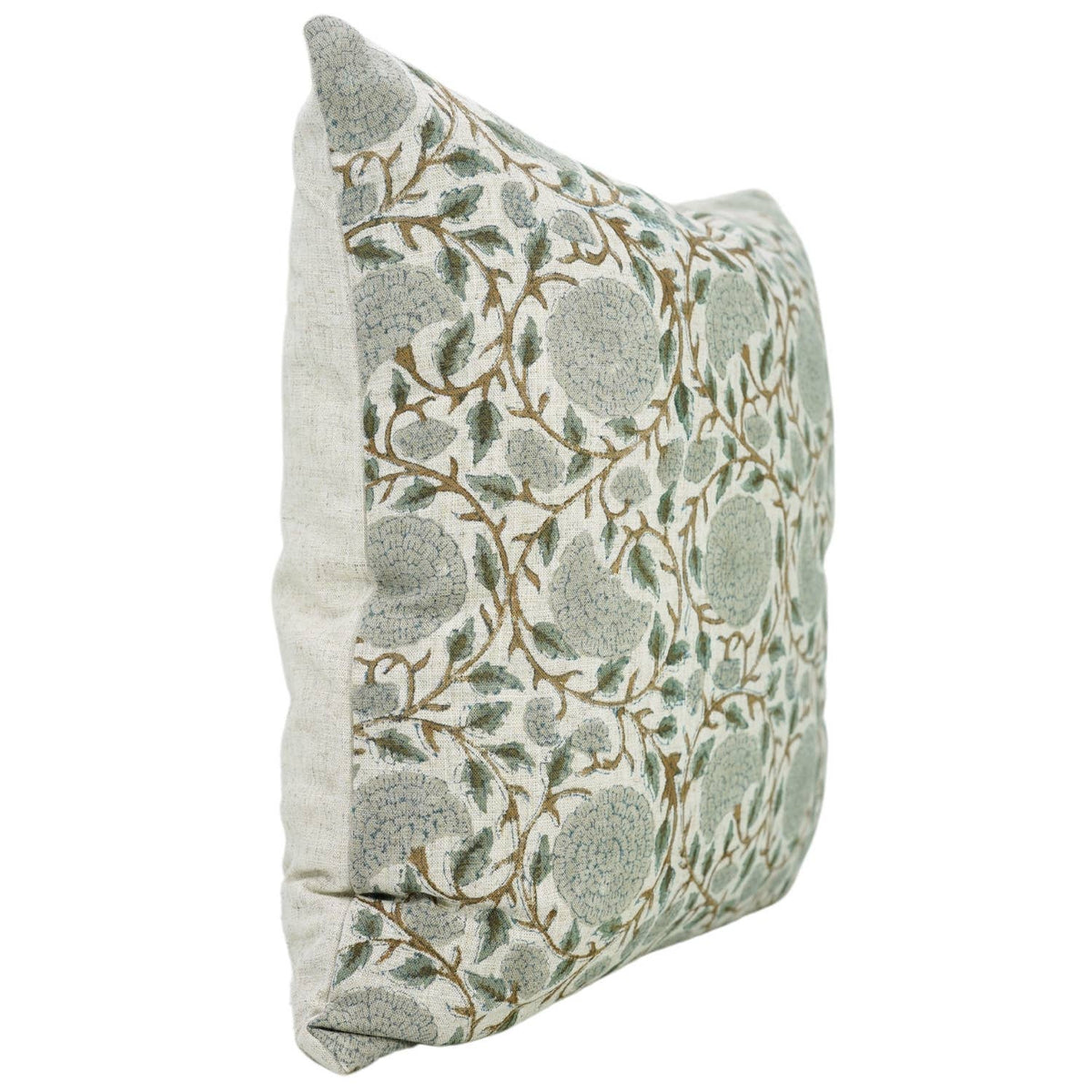 Handmade Block Print Viscose Linen Pillow Cover-Karwa Chauth