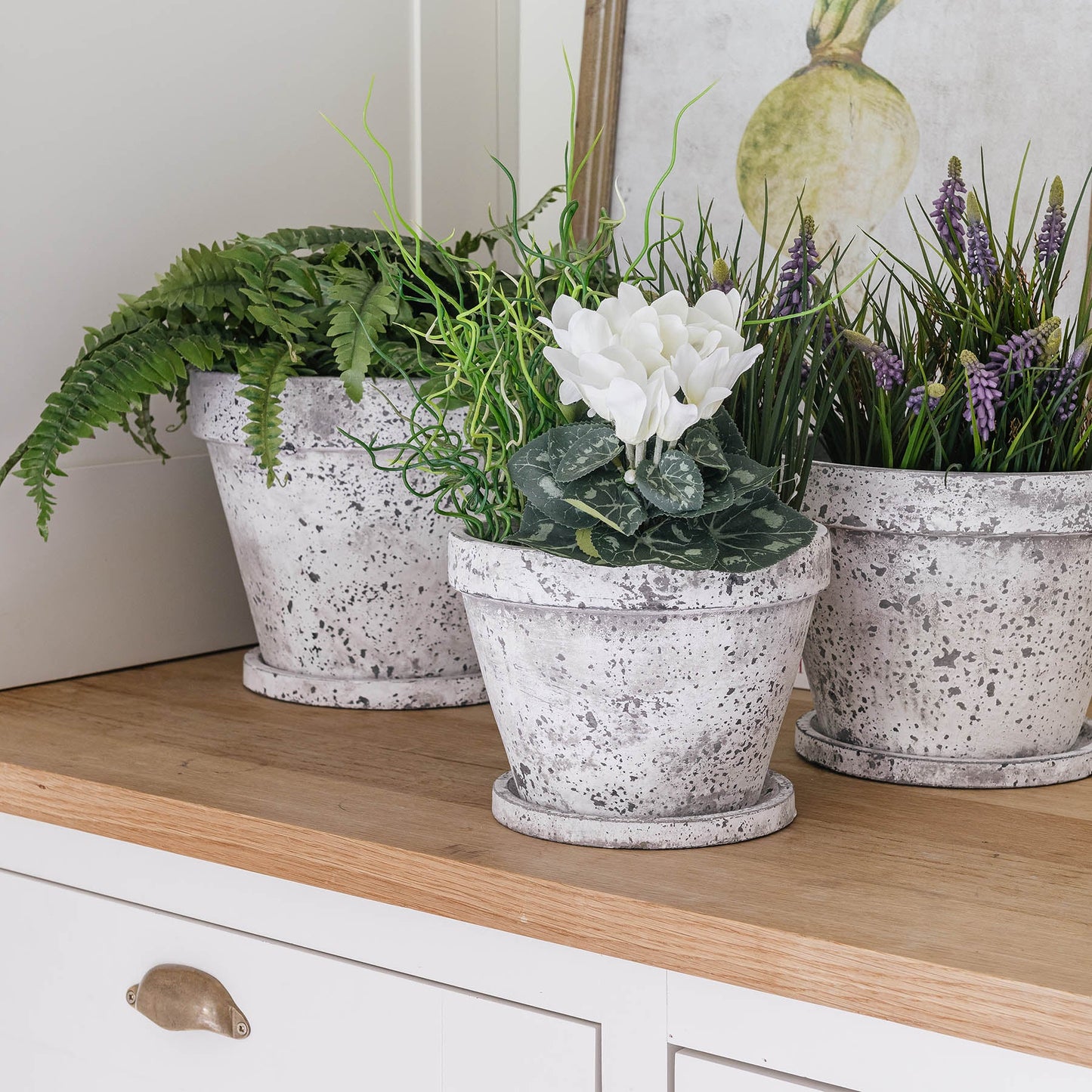 Birkdale Stone Planter with Saucer