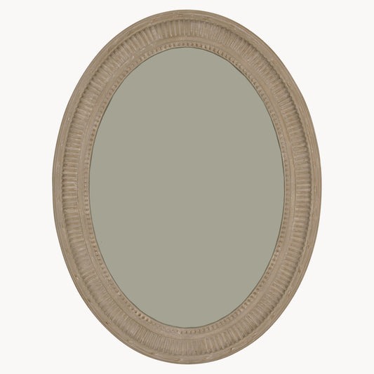 Wilton Oval Mirror in Grey Finish