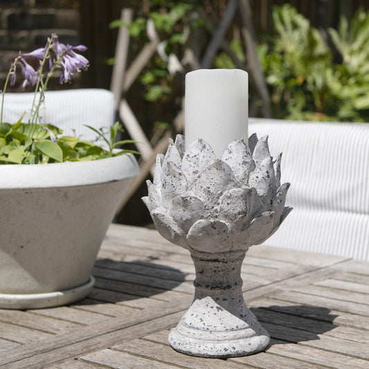 Birkdale Stone Artichoke Candleholder