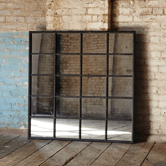 Brookby Black Window Mirror