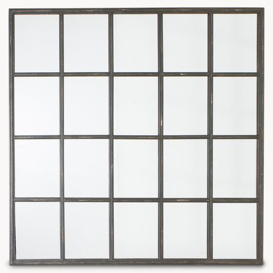 Brookby Black Window Mirror