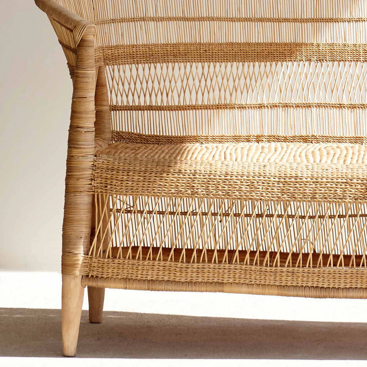 Two Seater Traditional Malawi Cane Chair