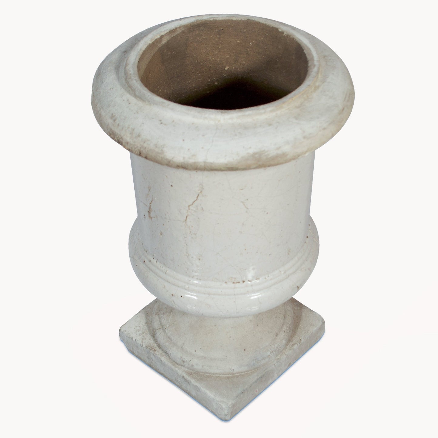 Birkdale White Glazed Stone Planter