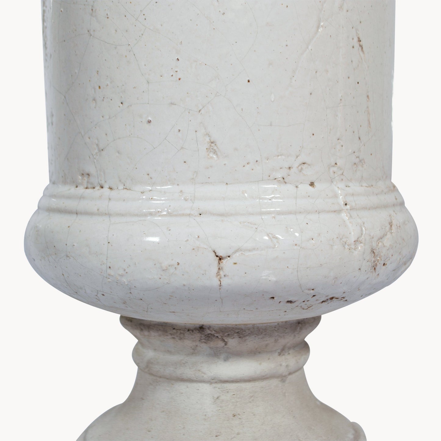 Birkdale White Glazed Stone Planter