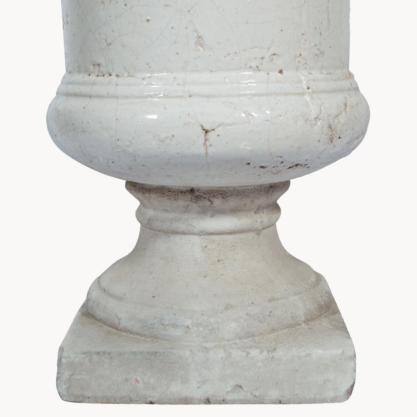 Birkdale White Glazed Stone Planter