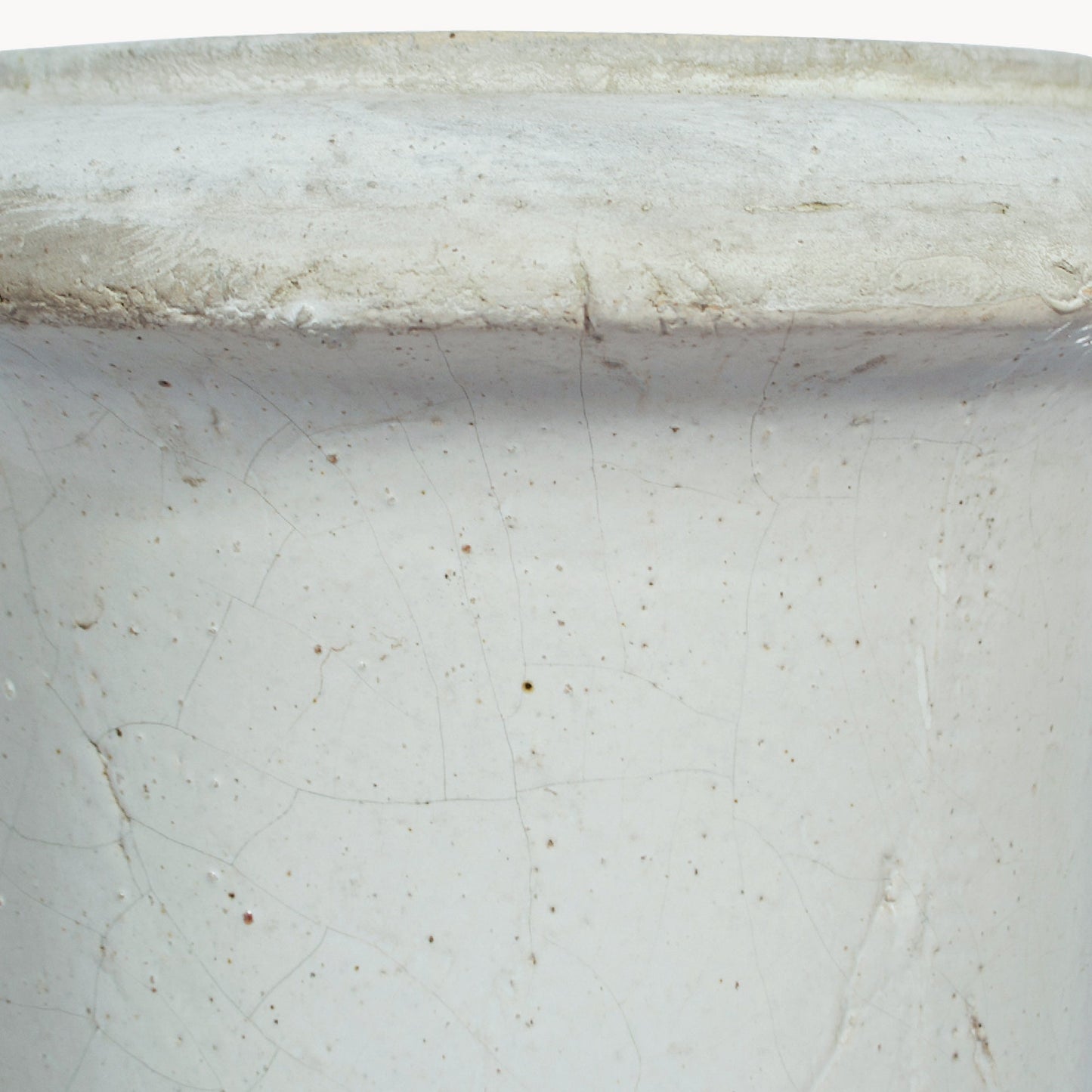 Birkdale White Glazed Stone Planter