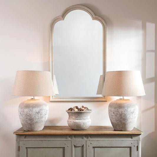 Wilton Grey Rounded Mirror