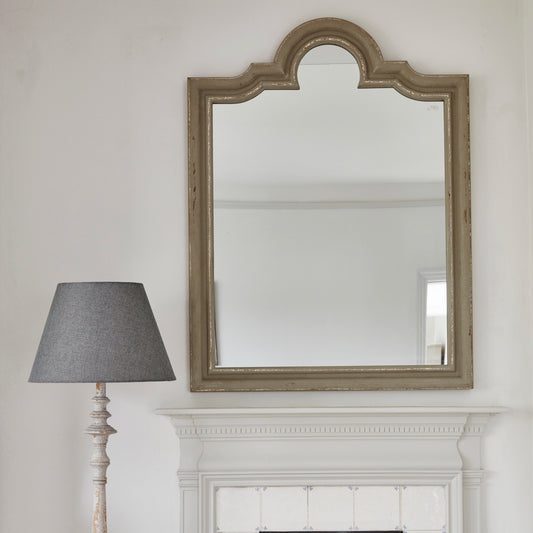 Wilton Grey Portrait Mantle Mirror