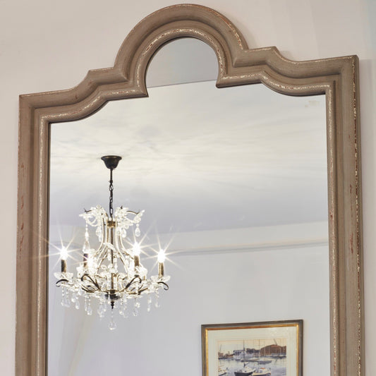 Wilton Grey Portrait Mantle Mirror